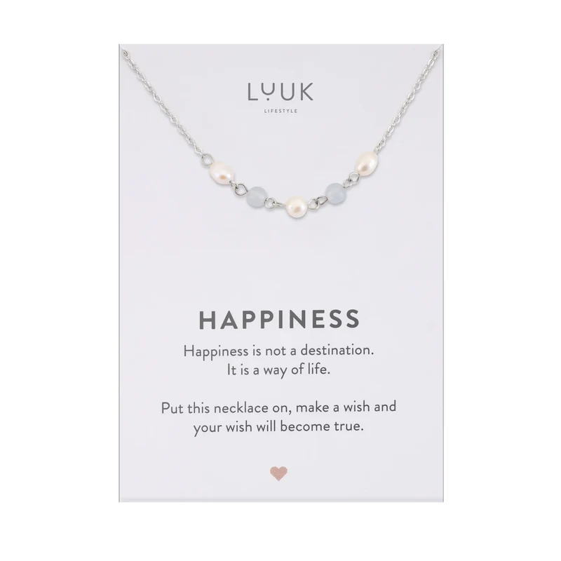 Kette mit Gemstone & Perlen