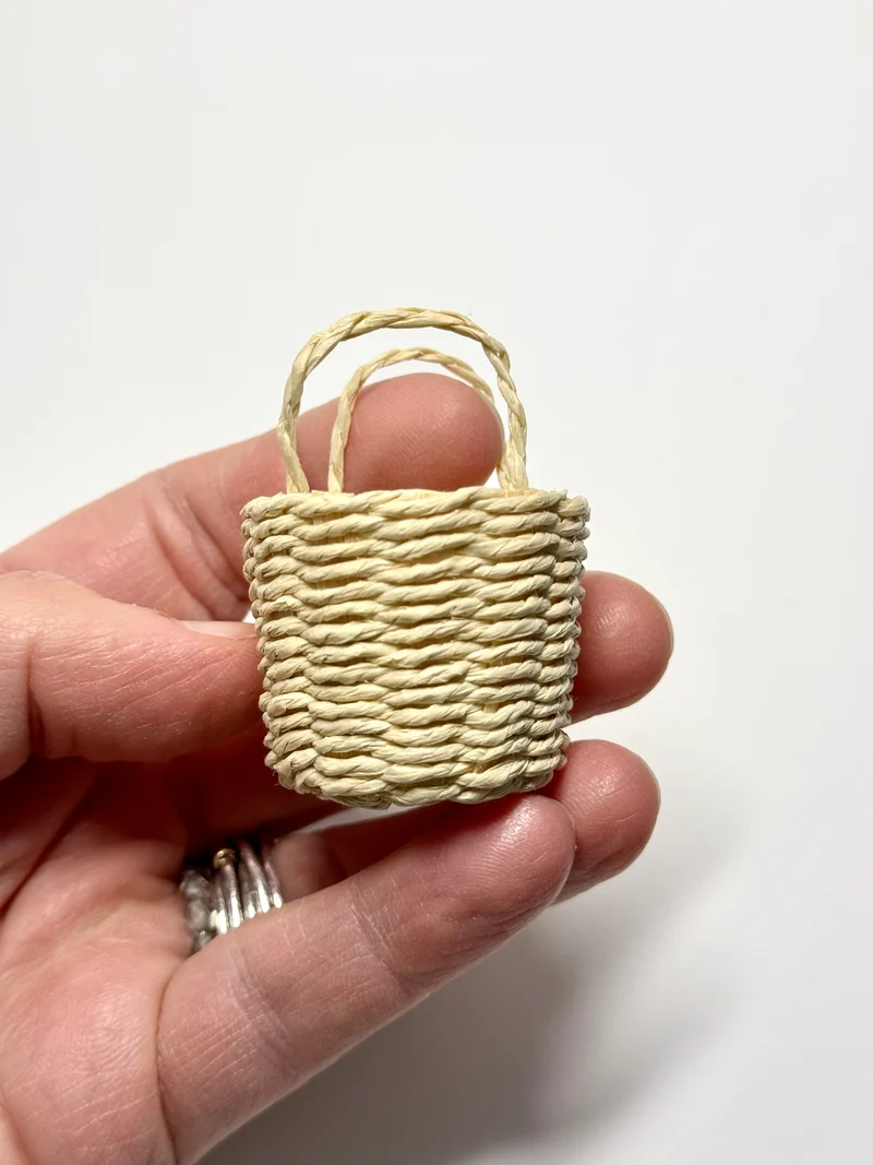 Korbtasche rund Miniatur