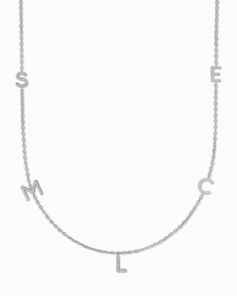 Buchstaben Halskette Zirkonia