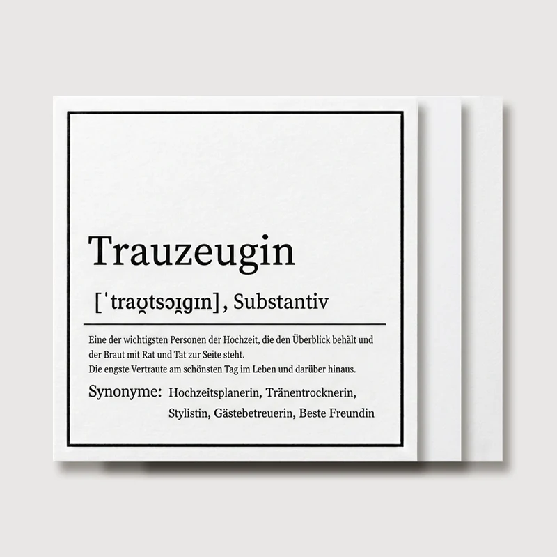 Grußkarte für die Braut-Crew