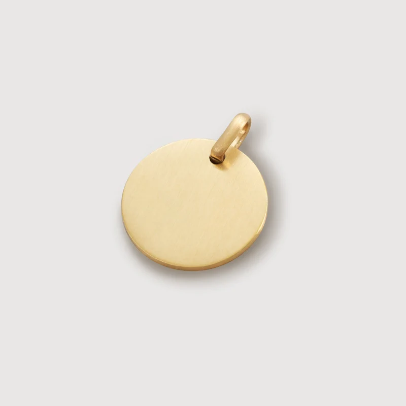 Zusatz-Gravurplättchen 14mm matt - rund