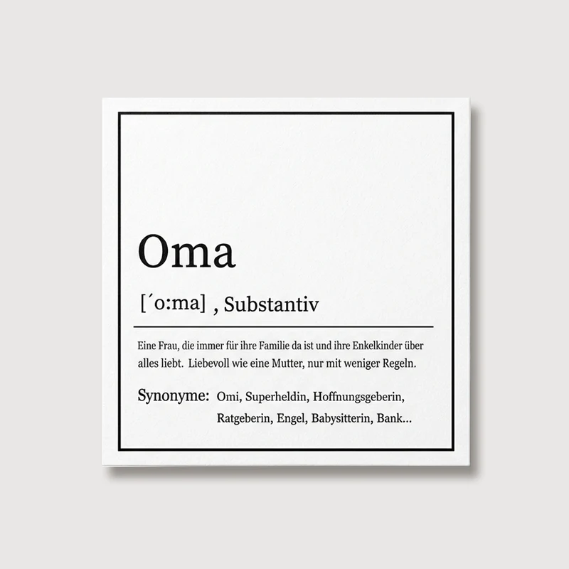 Grußkarte für Oma