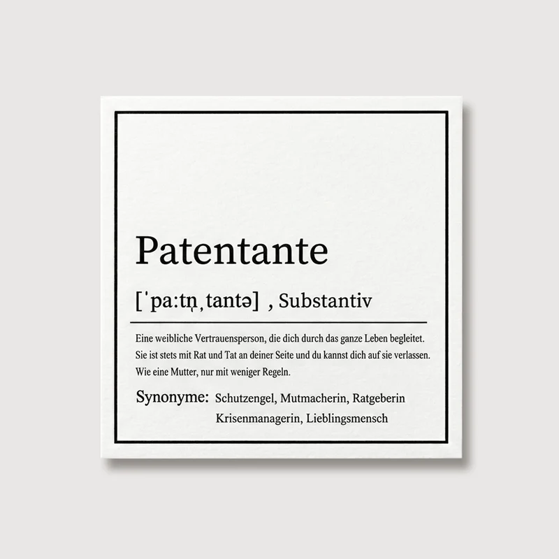 Grußkarte für die Patentante