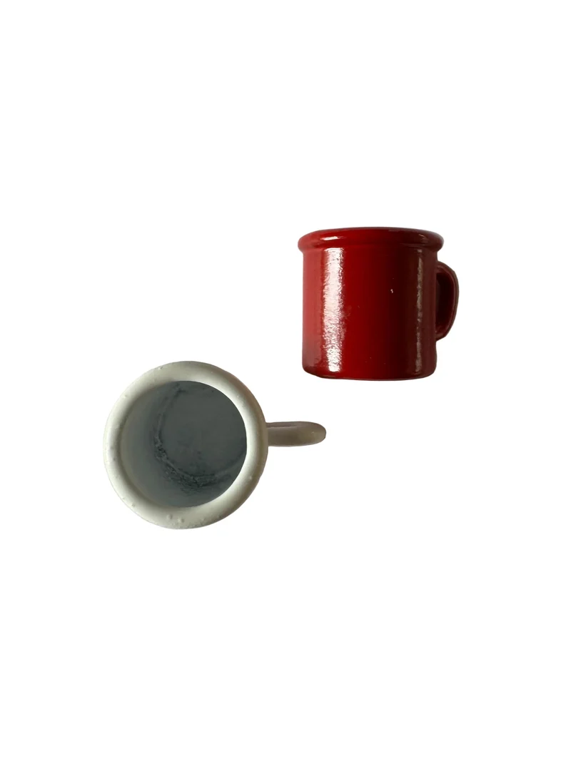Kaffeebecher Miniatur 1:12 - Set aus zwei Bechern für Wichteltür und Puppenhaus
