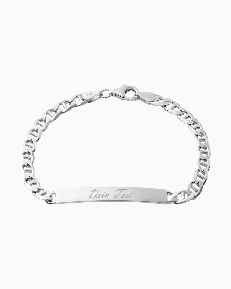 Gravurarmband Gravurplatte Panzersteg ID-Armband