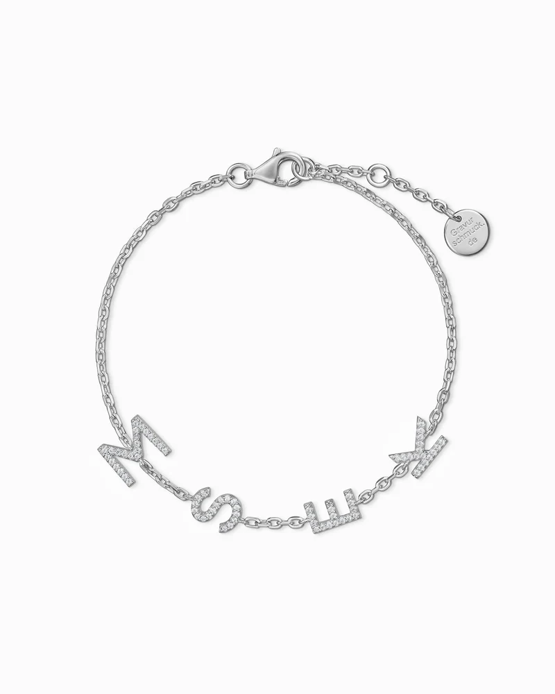 Buchstaben Armband Zirkonia