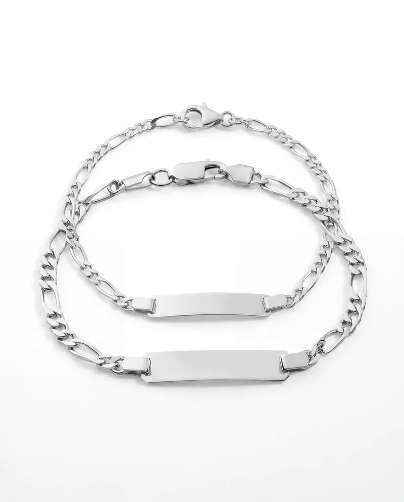 Partner Armbänder Gravurarmband Figaro