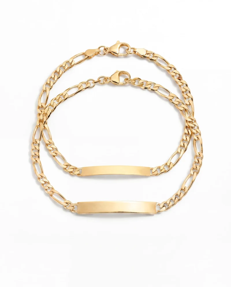 Partner Armbänder Gravurarmband Figaro