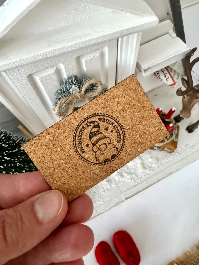Fußmatte Kork Wichteltür "fröhliche Weihnachten"