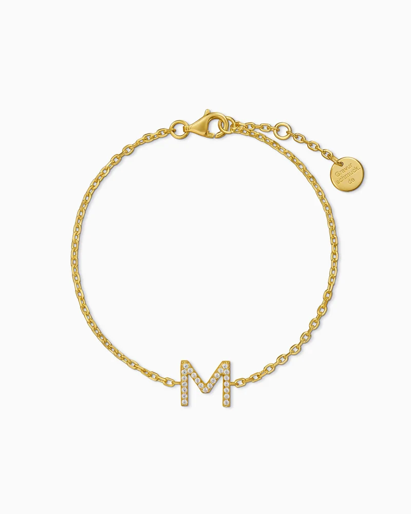 Buchstaben Armband Zirkonia