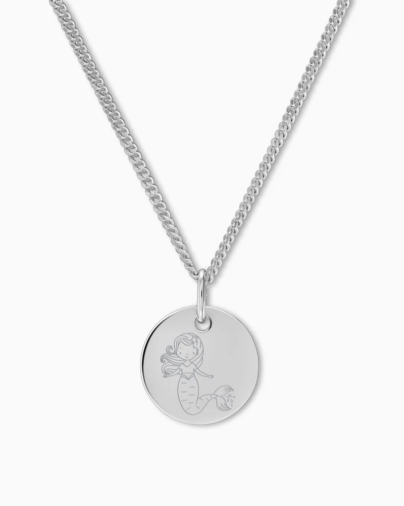 Kindersymbole Gravurplatte Halskette Anhänger Rund 12mm