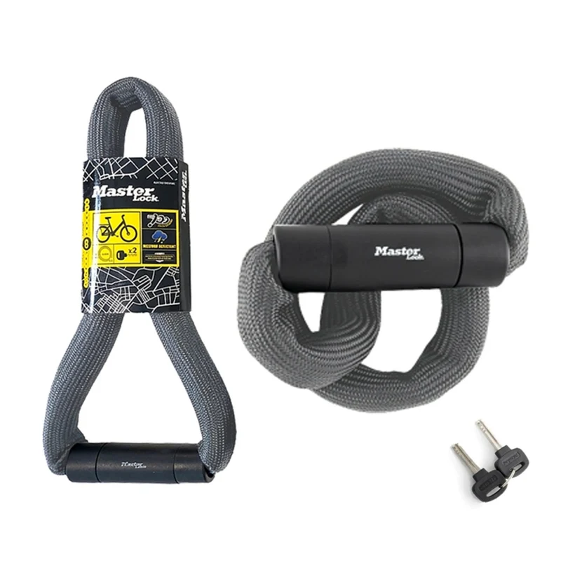 Hardened Steel Memory Shape Chain Keyed Bike Lock