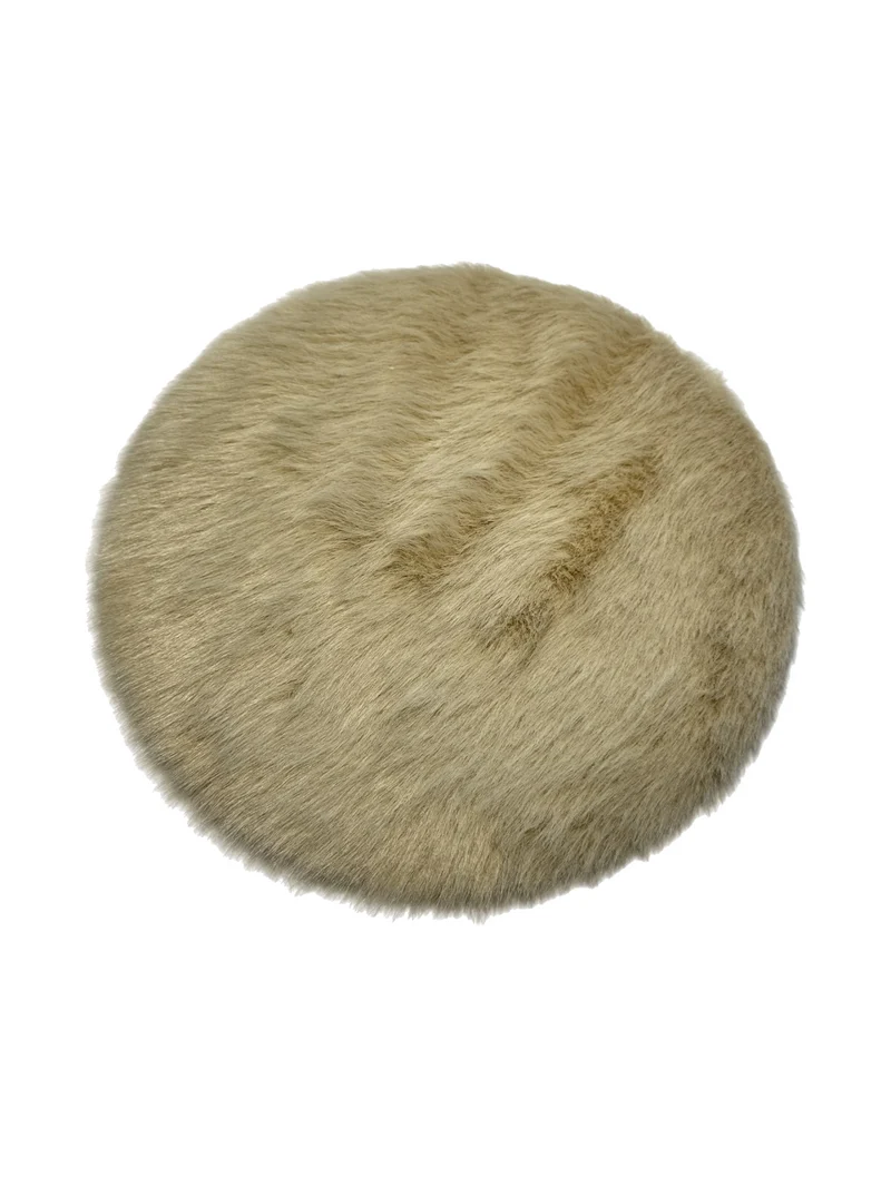 Flauschteppich rund Miniatur