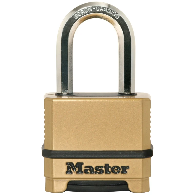 56mm wide Excell® zinc body padlock with 38mm long shackle; set your own combination