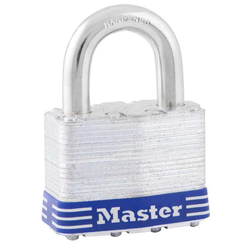 51mm wide laminated steel pin tumbler padlock