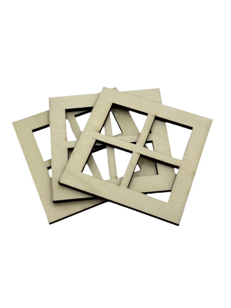 Holzfenster 3er Set