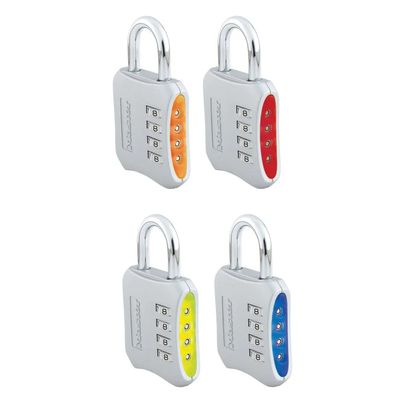 50mm wide set your own combination padlock; assorted colours