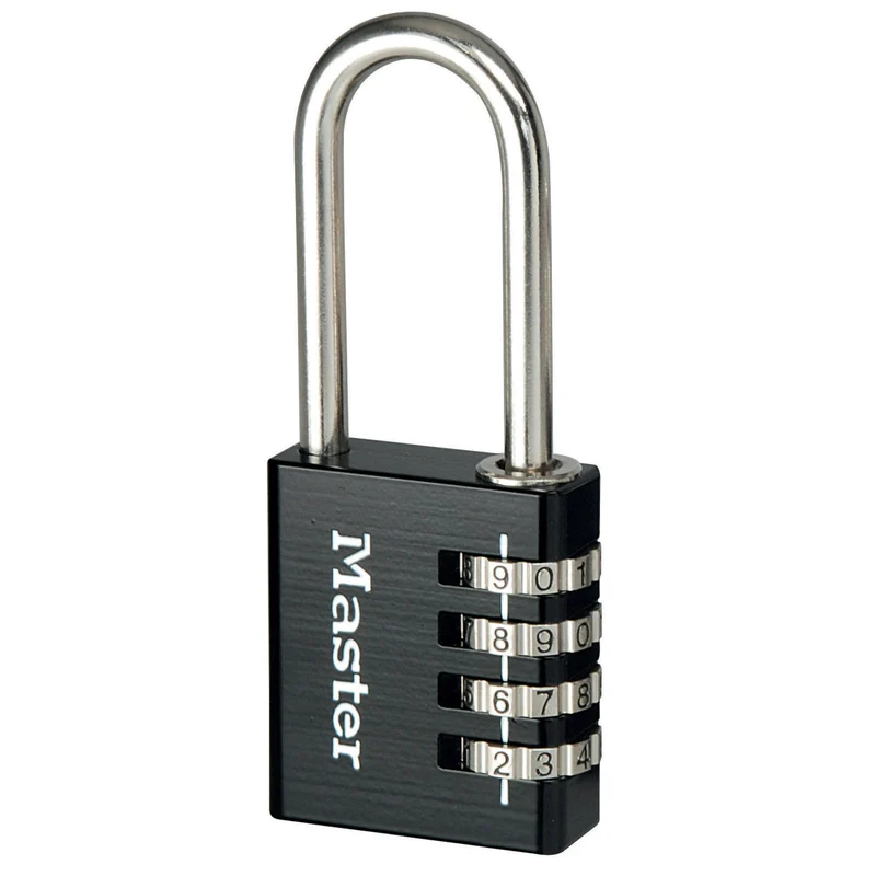 40mm set your own combination padlock with 51mm long shackle; black