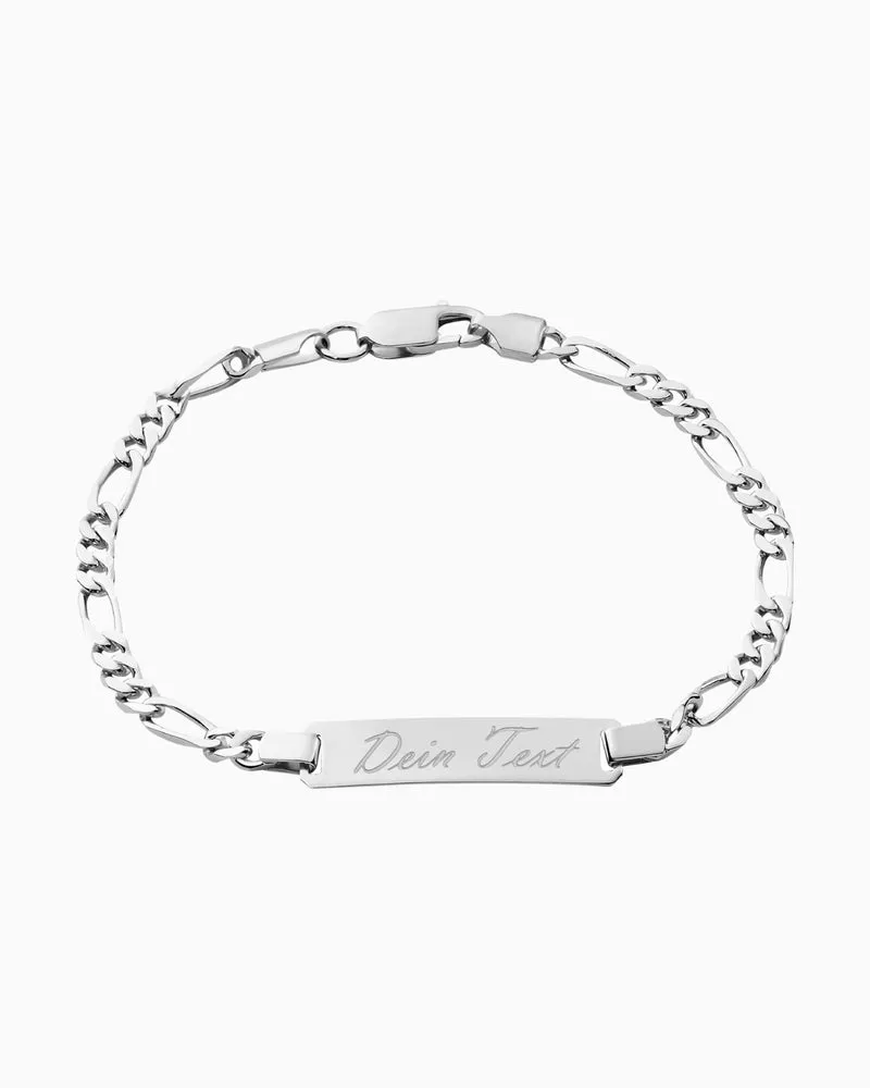 Gravurarmband Gravurplatte Figaro ID-Armband