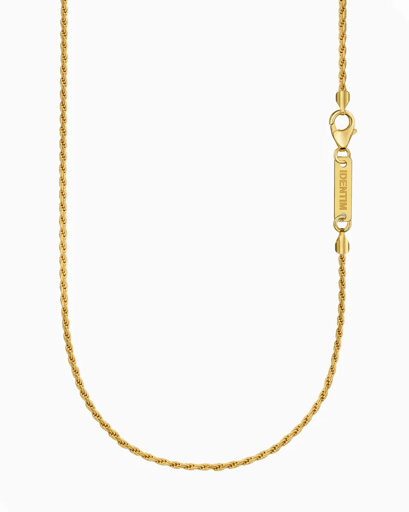 Kordelkette 925 Silber 18 Karat Vergoldet 2,00mm