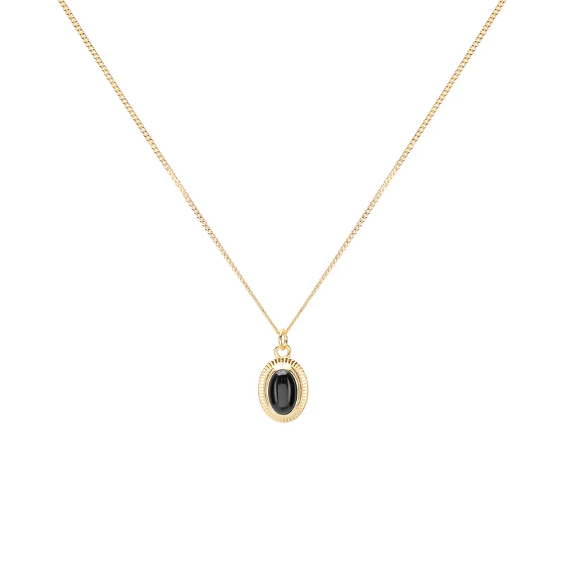 Onyx Silberkette