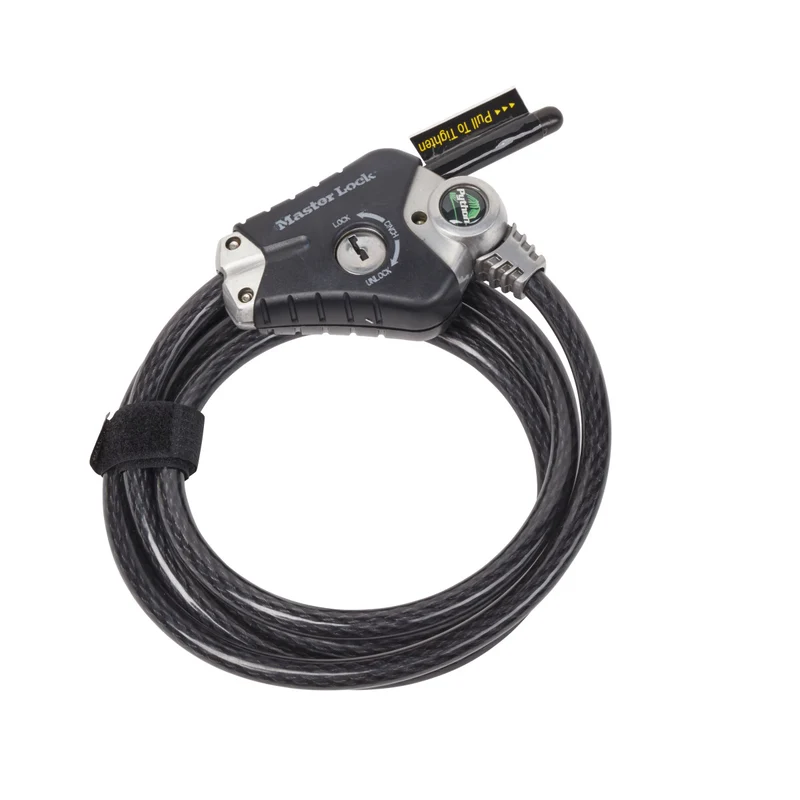 1,8m long x 10mm diameter Python™ adjustable locking cable; black