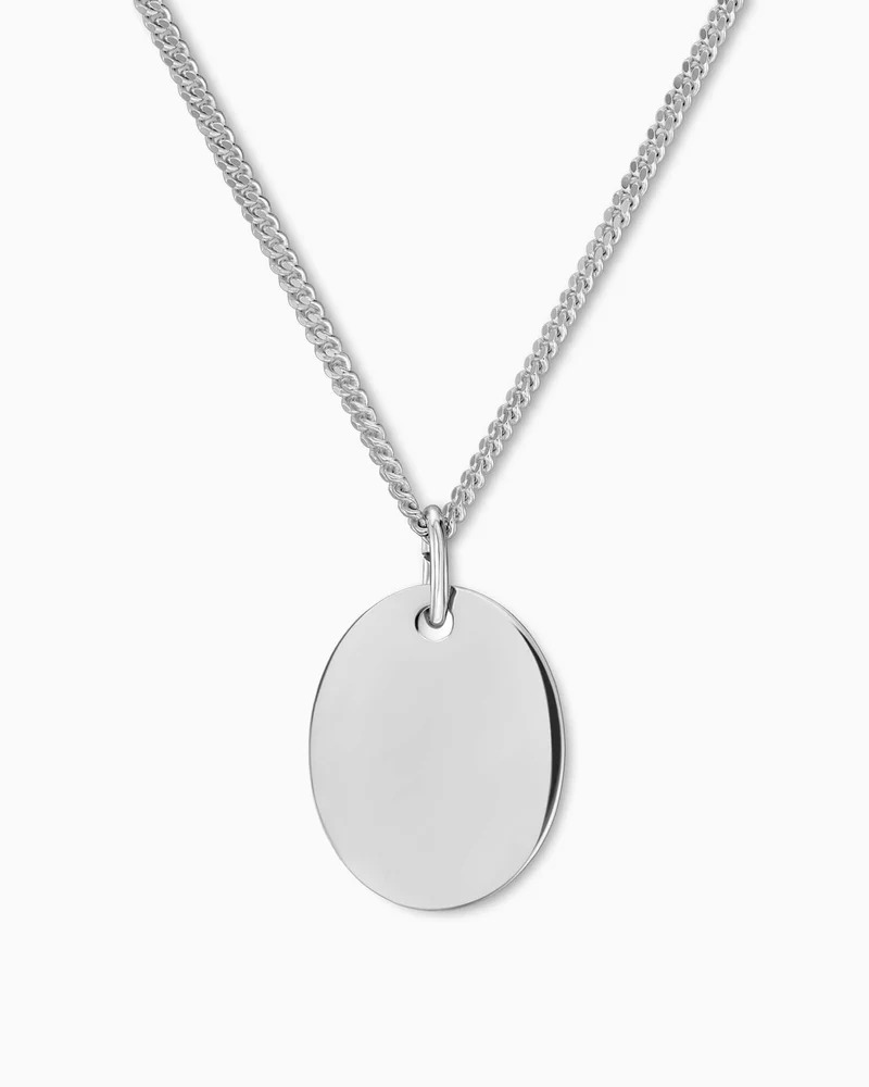 Gravurplatten Halskette Anhänger Oval