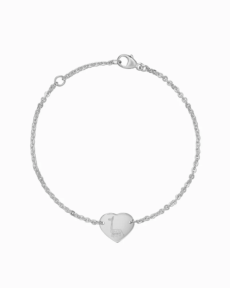 Eigene Zeichnung Gravurarmband Gravurplatte Herz