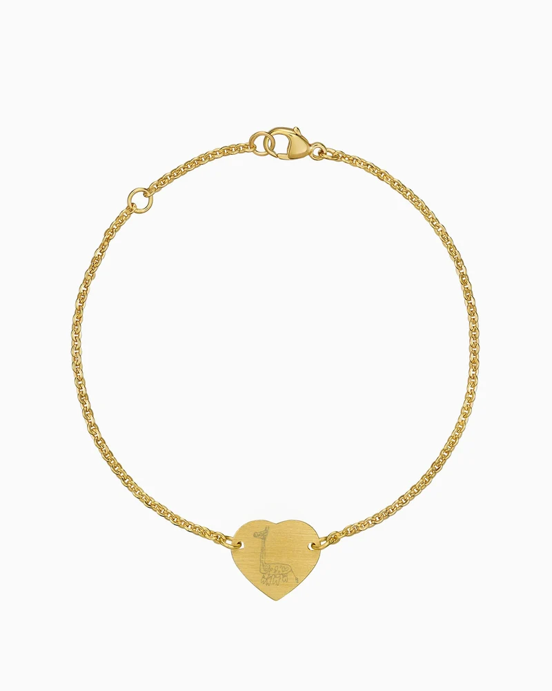 Eigene Zeichnung Gravurarmband Gravurplatte Herz