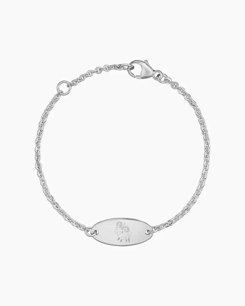 Sternzeichen Gravurarmband Gravurplatte Oval