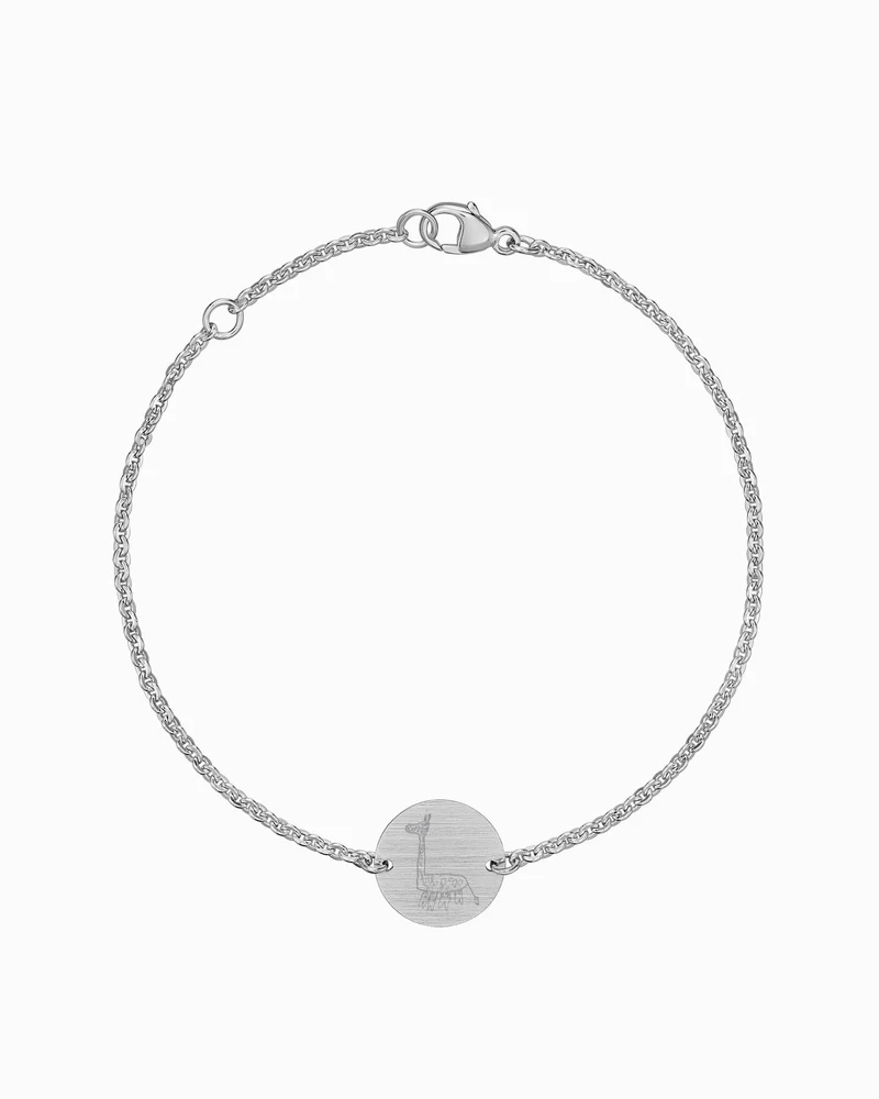 Eigene Zeichnung Gravurarmband Gravurplatte Rund