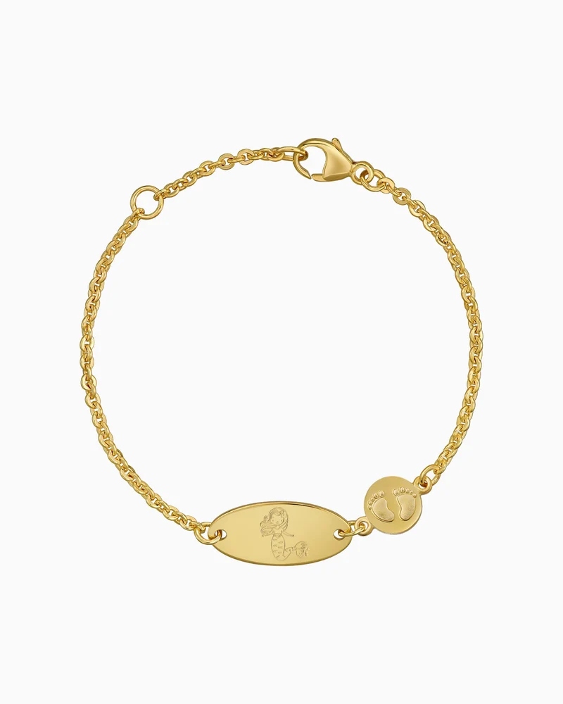 Kindersymbole Gravurarmband Gravurplatte Babyfüße