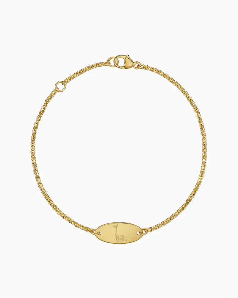 Eigene Zeichnung Gravurarmband Gravurplatte Oval