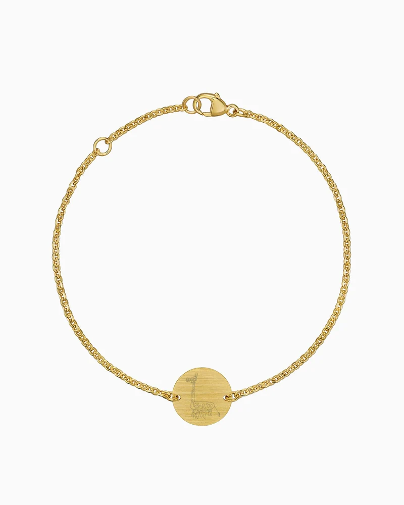 Eigene Zeichnung Gravurarmband Gravurplatte Rund
