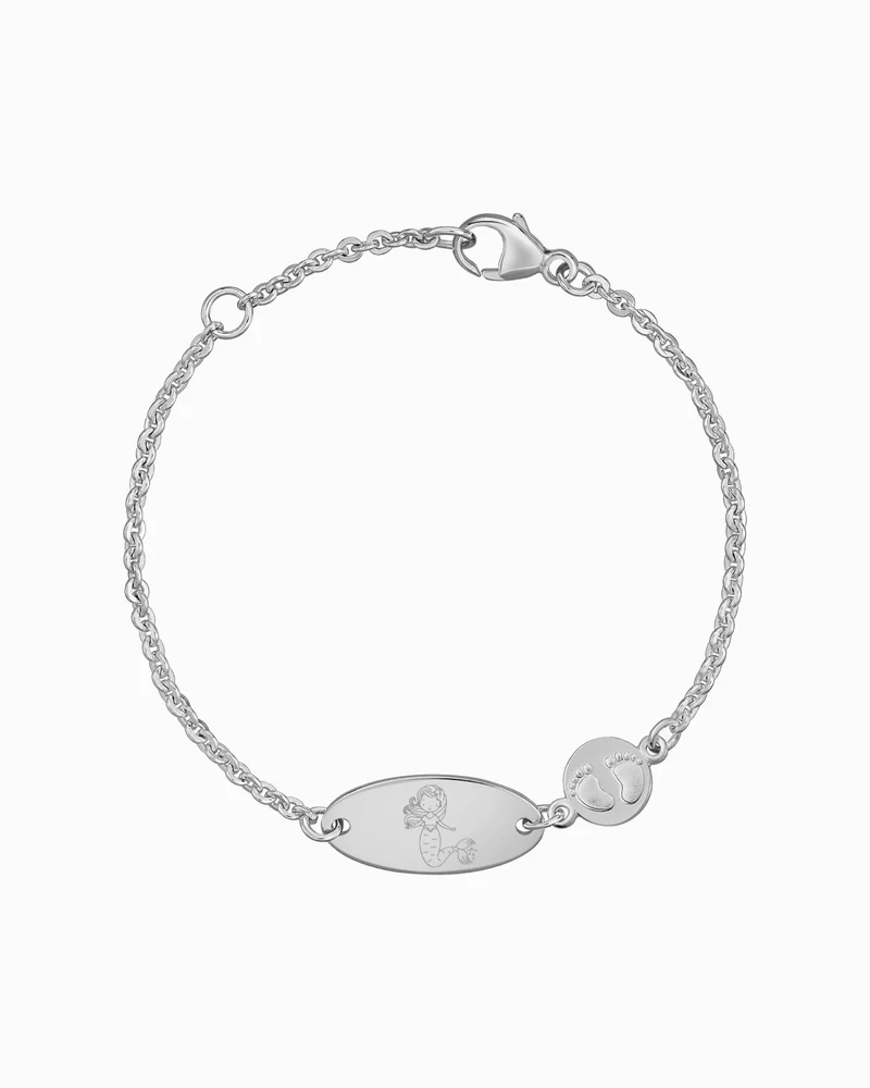 Kindersymbole Gravurarmband Gravurplatte Babyfüße