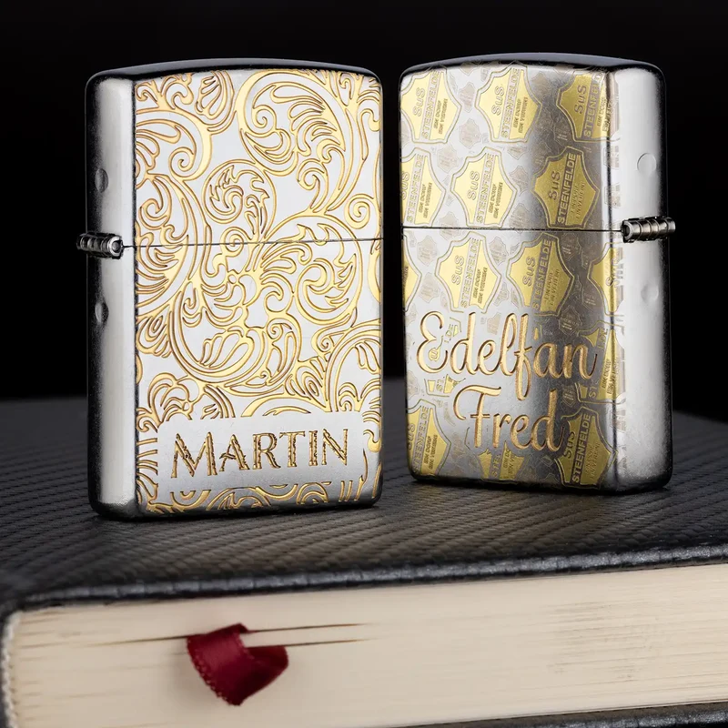 Gravierte Zippo® Street Chrome Feuerzeug – persönliches Geschenk mit Charakter