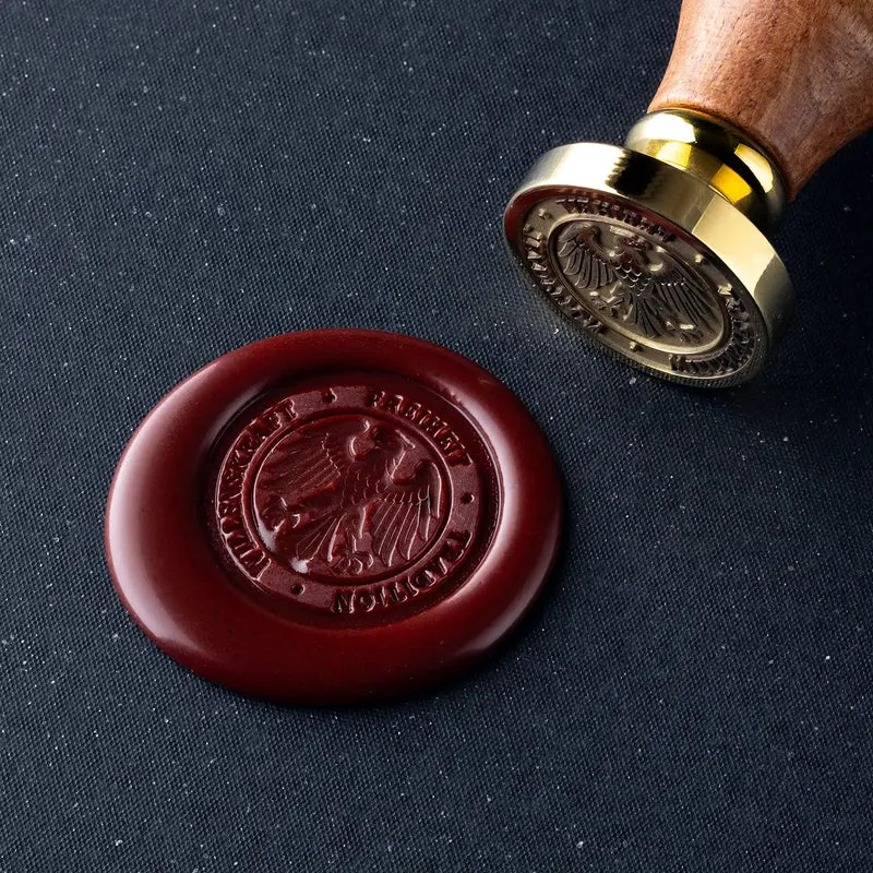 Siegelstempel personalisiert aus Messing und Palisanderholz