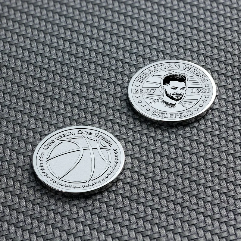 Basketball – personalisierte Münze mit deinem Text - A224