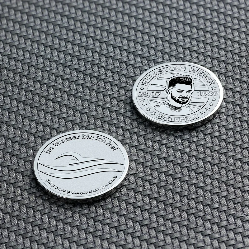 Schwimmer – personalisierte Münze mit deinem Text