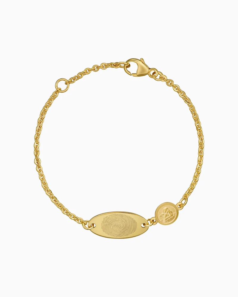 Fingerabdruck Gravurarmband Gravurplatte Schutzengel