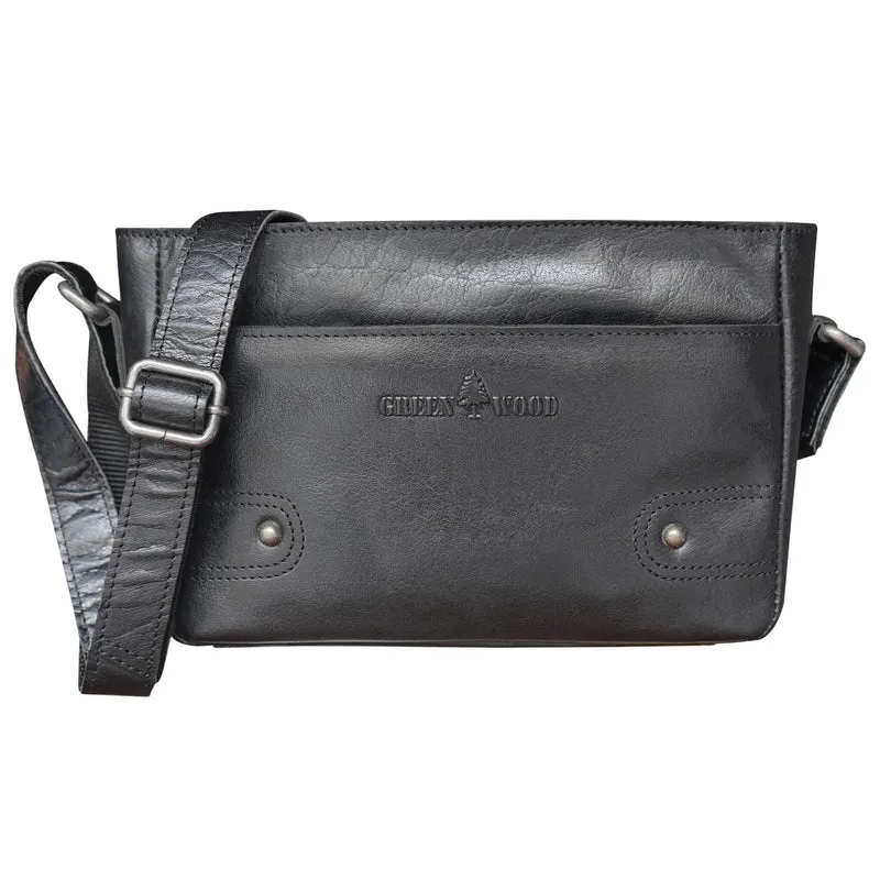 Grace Crossbody Tasche Schwarz Damen Abendtasche Leder Klein