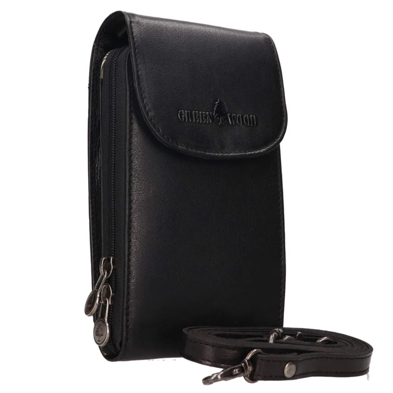 Cole Handytasche Leder zum Umhängen Mini Tasche Schwarz