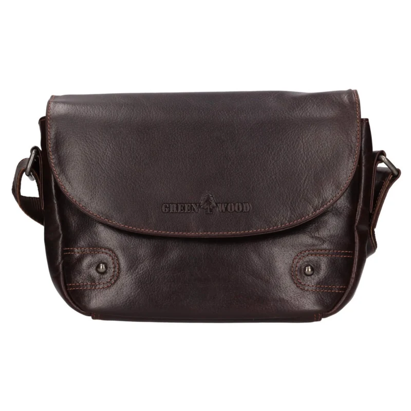 Brice Crossbody Bag Damen Leder Schultertasche Braun Mittelgroß
