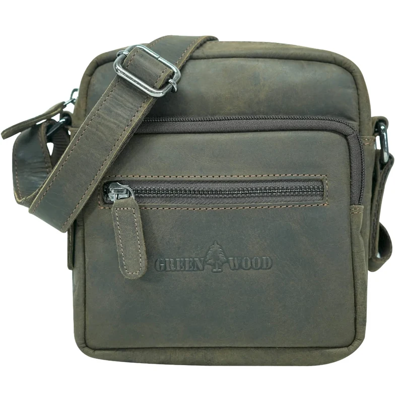 Lars Männer Umhängetasche Klein Damen Ledertasche Braun