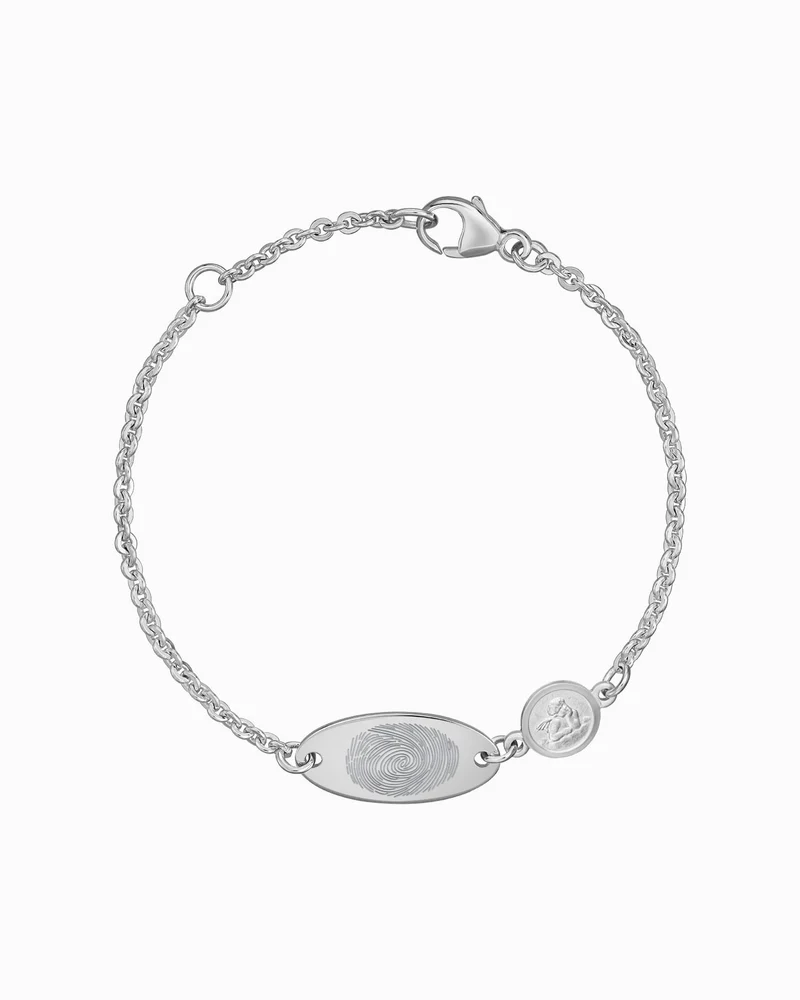 Fingerabdruck Gravurarmband Gravurplatte Schutzengel