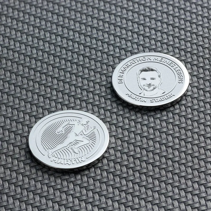 Einzigartiges Geschenk für Läufer: Personalisierte Münze perfekt für jeden Anlass