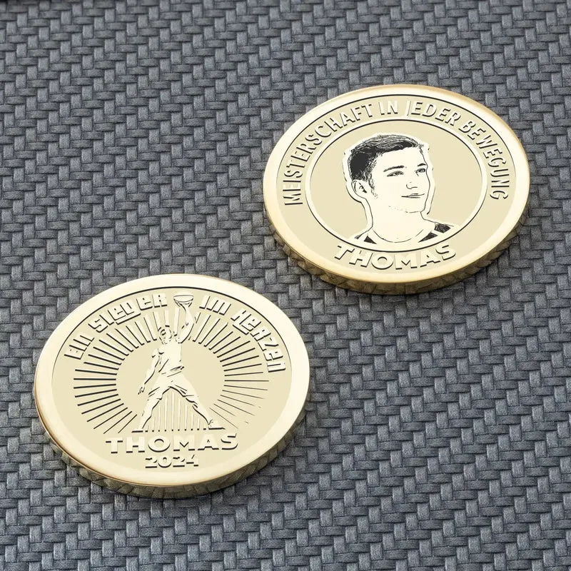 Basketball Medaille | Geschenk für Basketballfan | Personalisierte Münze