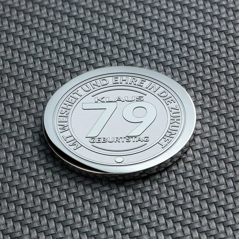 79. Geburtstag Geschenk | 79 Jahre Geburtstagsgeschenk personalisiert | Jahrgang 1945 Geschenkidee | Personalisierte Münze