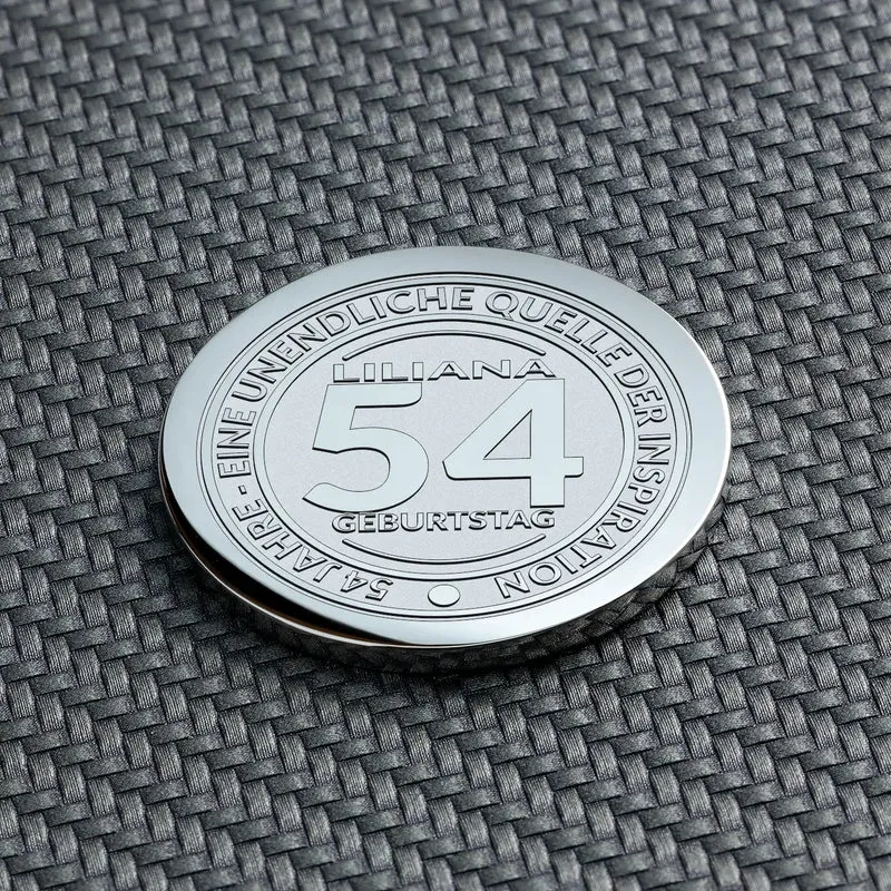 Das perfekte Geschenk zum 54. Geburtstag: Personalisierte Münze