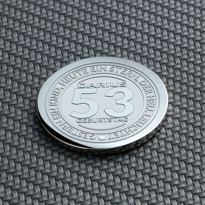 Geschenk zum 53. Geburtstag: Personalisierte Münze | 53. Geburtstag geschenk